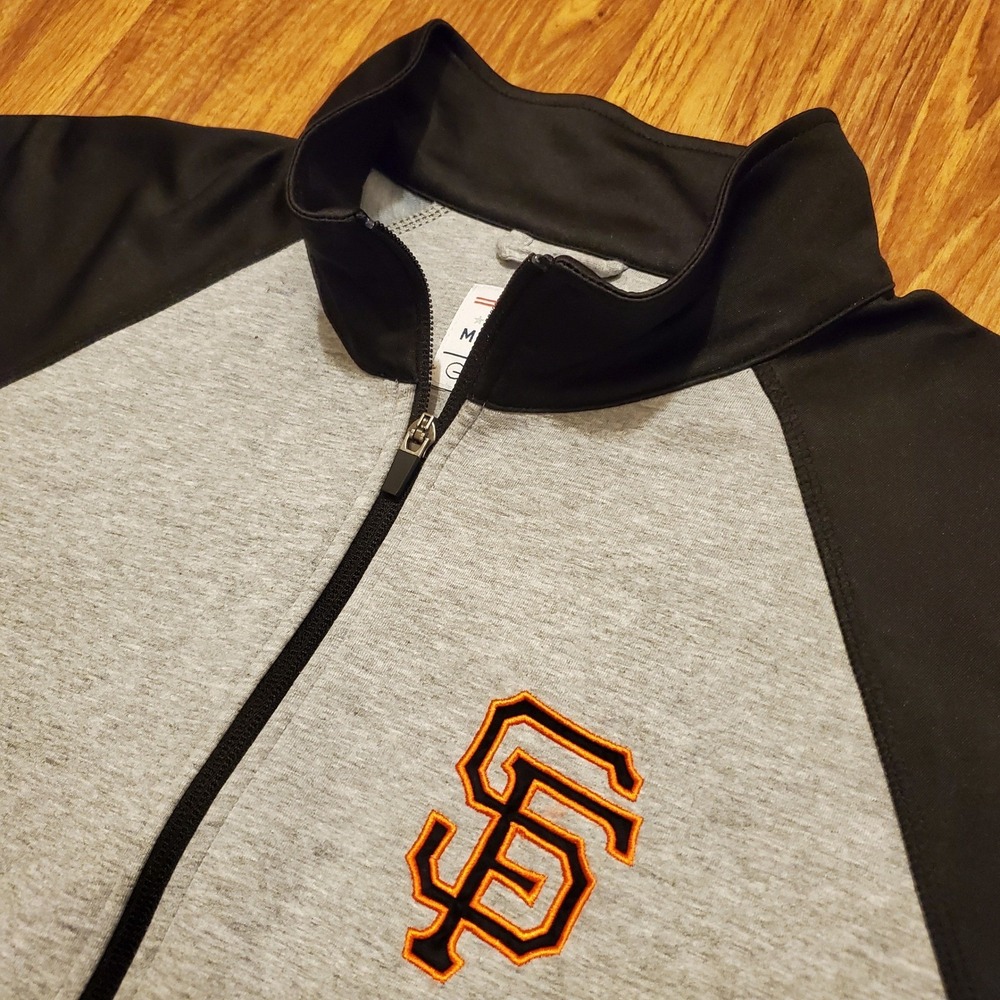 San Francisco‎ Giants Jacket Men Medium Gray Full Zip MLB Baseball Carl Banks
